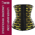 Corset de formateur de taille de cincher en latex imprimé femme (L42643)